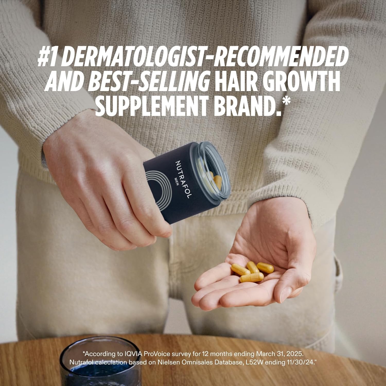 Nutrafol Men’s Hair Growth Supplements – 1 Month Supply, Clinically Tested, Dermatologist Recommended