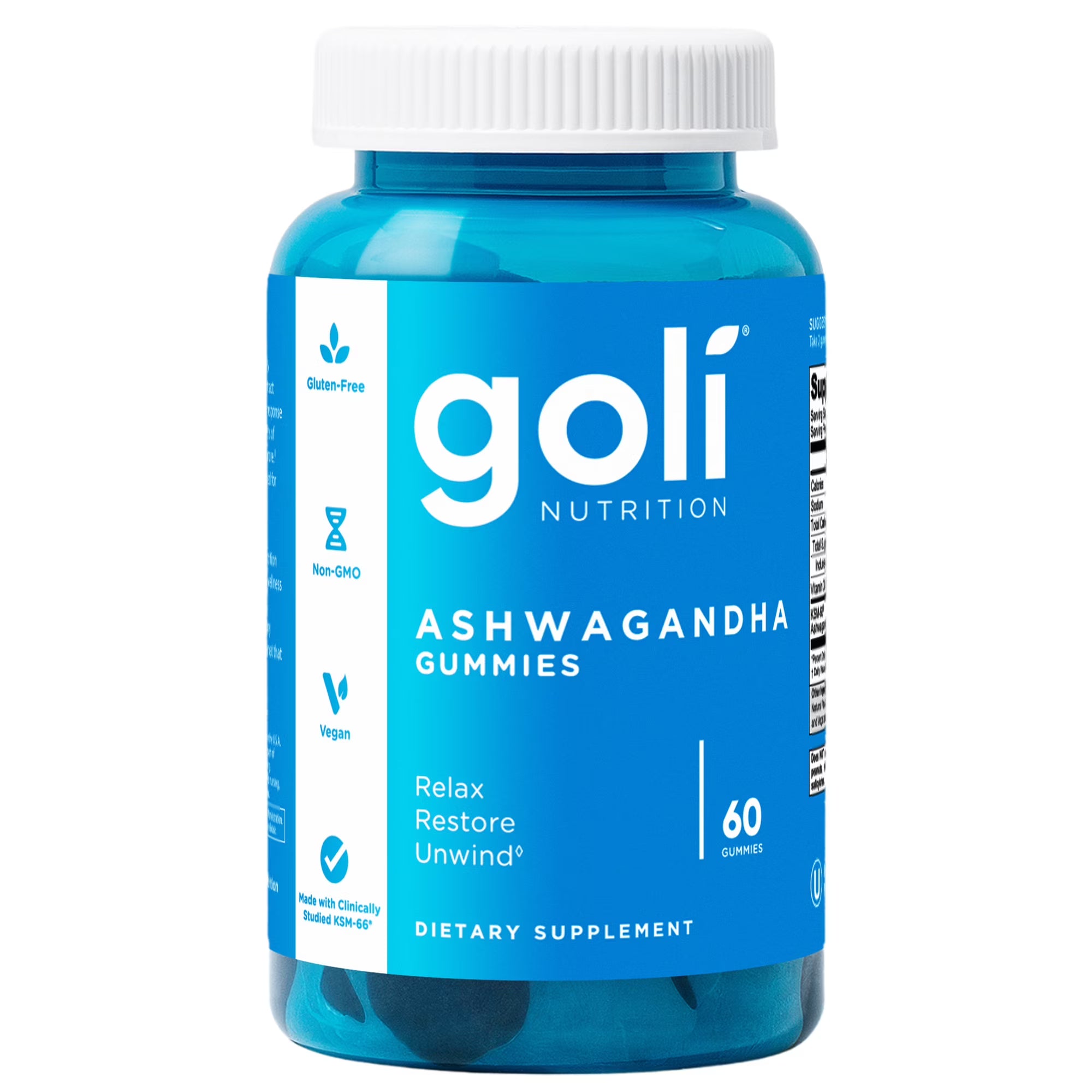 Goli Nutrition Ashwagandha Gummies – Mixed Berry Flavor, 60 Count, Stress & Wellness Support
