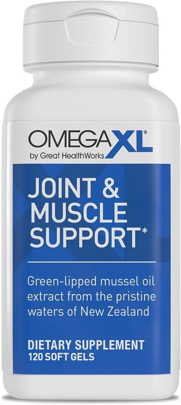 OmegaXL Joint Support Supplement – Natural Muscle & Joint Health, 120 Capsules (Pack of 1)