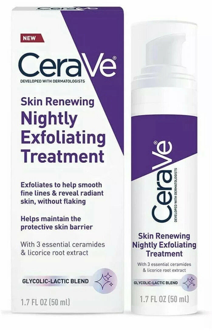 CeraVe Skin Renewing Nightly Exfoliating Treatment – 1.7 oz / 50ml