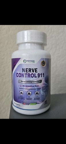 Phytage Labs Nerve Control 911 – Plant-Based Nerve Health Supplement, 60 Capsules