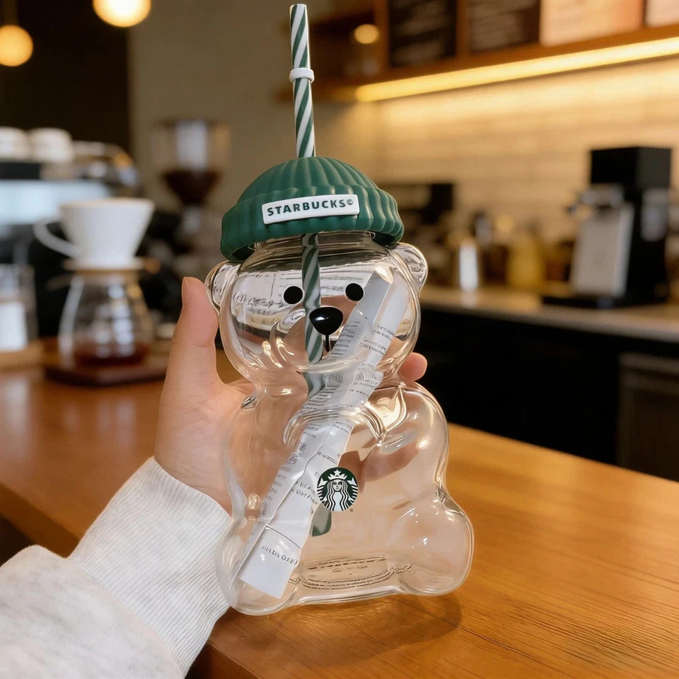 Starbucks Bearista Limited Edition Bear Glass Cold Cup – 100% Authentic & Rare
